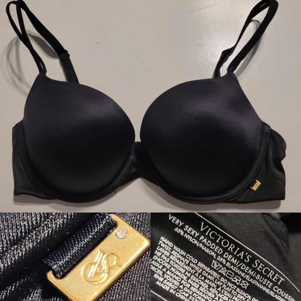 32DD VS CONVERTIBLE VICTORIA'S SECRET VERY SEXY PADDED DEMI CROSSBACK STRAP BRA